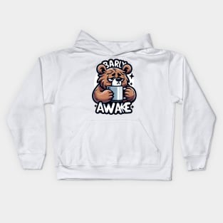 Bearly Awake - Morning Struggle Bear Kids Hoodie